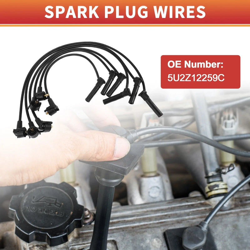 Ford Explorer Sport 6 Pcs Spark Plug Wire Ignition Coil Cables (2001-2005)
