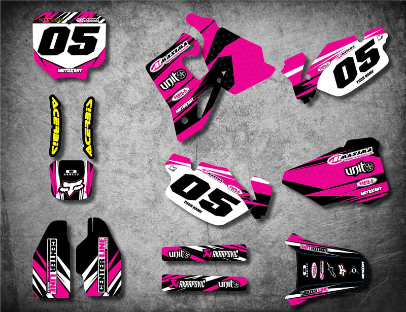 Honda CR 80 (1996-2002) Digger Pink Stickers Custom Graphics Full Kit