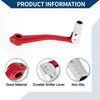 Bosuer 125 Red Silver Tone Head Folding Gear Shifter Lever