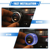 Jeep Renegade (2018-2023) Blue 3 x Car AC Climate Control Knob Ring Covers