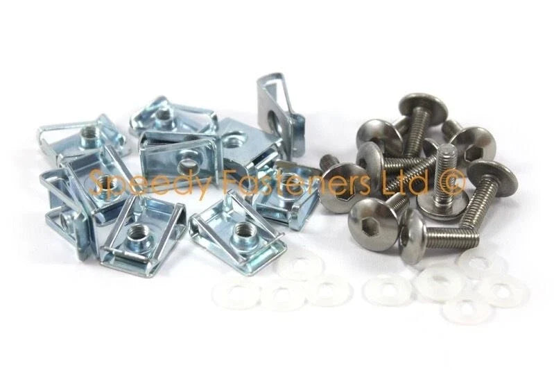Motorcycle Belly Pan Bolts & Clips 10 x M5 Stainless Steel