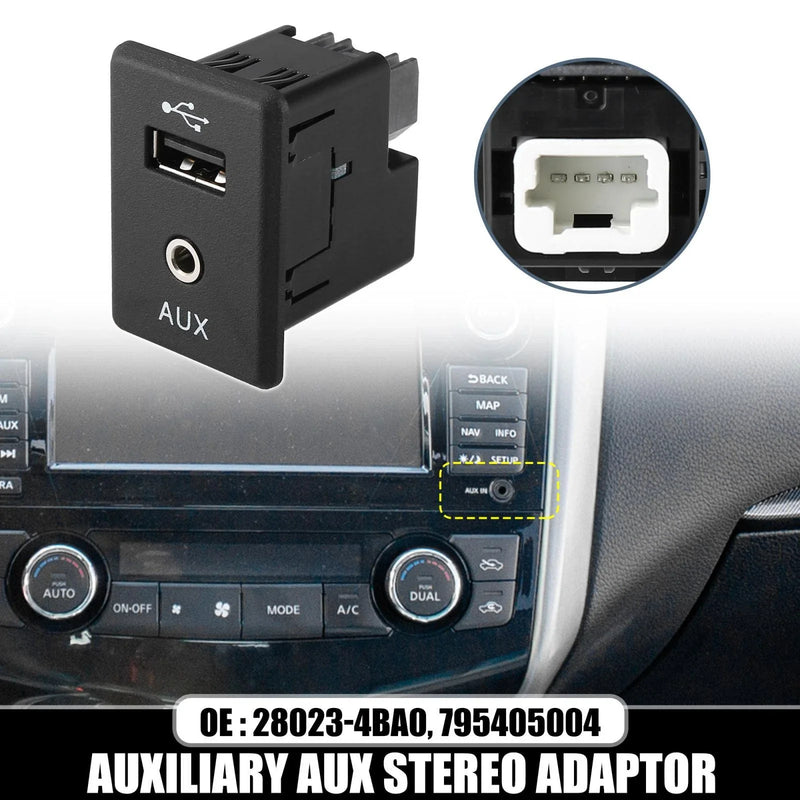 Nissan Altima Rogue Audio Auxiliary Jack USB Port (2013-2019)