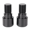 Motorcycle Dirt Bike 18mm Black Handlebar Grips & End Cap Plugs