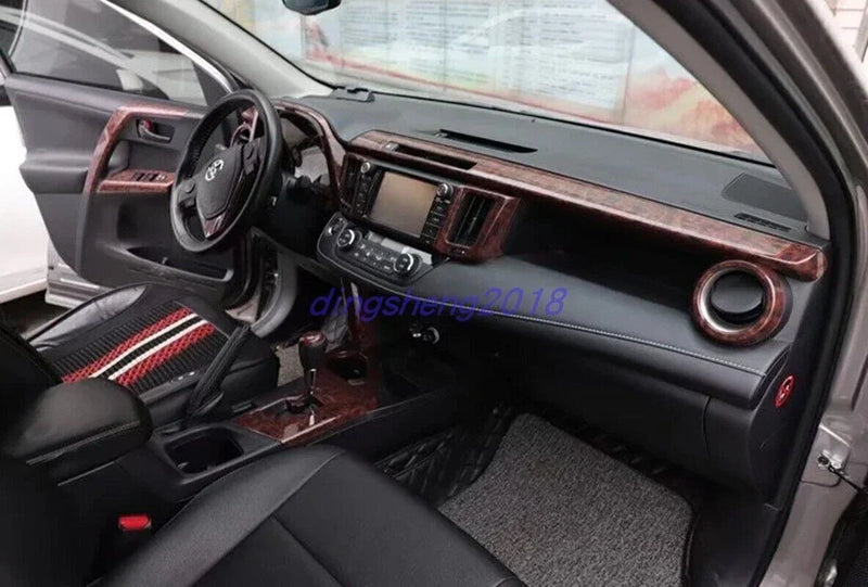 Toyota Rav4 17 x Agate Wood Grain Glossy ABS Interior Trim (2013–2018)