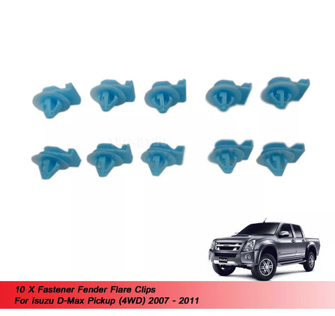 Isuzu Dmax 4WD 10 x Fender Flare Clips (2007-2011)