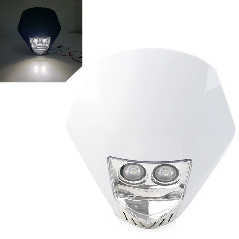 Dirt Pit Bike 6W LED Bulbs Dual Headlight Lamp