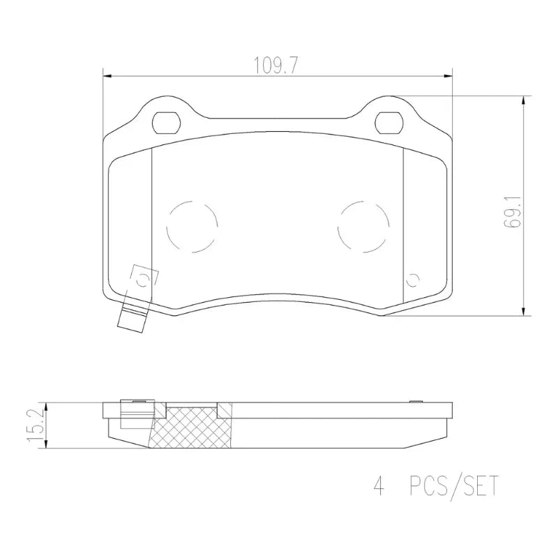 Ford Falcon FPV BA BF FG FGX Rear Brembo Brake Pad Set (4 Piston) (2002–2016)