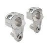 Silver Motorcycle Handlebar 7/8" to 1-1/8" Fat Bar Mount Clamps (Fits Most)