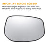 Honda Fit Jazz Right Side White Mirror Glass w/ Back (2009-2013)