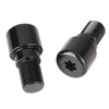 Motorcycle Dirt Bike 18mm Black Handlebar Grips & End Cap Plugs