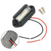Car LED License Plate Light Lamp Bulbs 12V 1.2W 2 x Screw Set