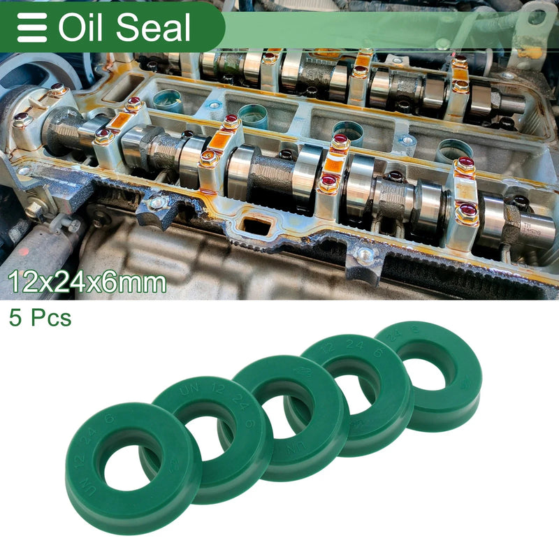 Car Oil Seal / 12x24x6mm / Seal Ring Rotary Shaft Seal TPU 5 Pcs