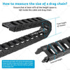10mm x 20mm Open Type Drag Chain Cable Carrier with End Connectors - 1m