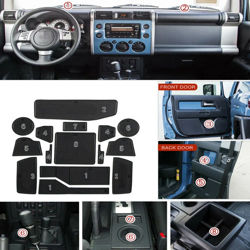 Toyota FJ Cruiser 15 Pcs Anti-Slip Cup Holder Mats (2007-2014)