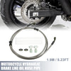 Set 1.9m 6.23ft Motorcycle Hydraulic Brake or Clutch Line Hose with Screws