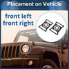 Jeep Wrangler (2011-2018) Black Headlight Trim Bezels 2 x
