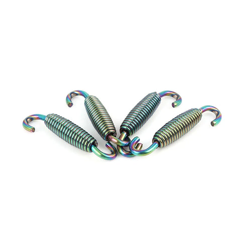 Motorcycle 6pcs 59mm Multicolor Exhaust Pipe Springs Stainless Swivel Hook