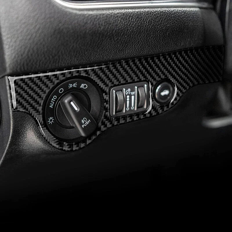 Dodge Charger Carbon Fiber Headlight Switch Panel Trim (2011-2014)