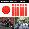 Helmet for Bicycle Motorcycle Red 18pcs Reflective Safety Stickers PET
