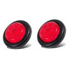 Trailer Truck RV 2" Round Red 7 LED Side Marker Lights (24V)