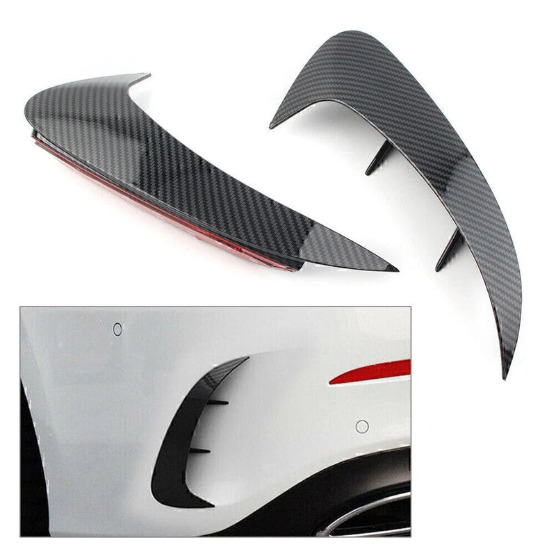 Benz A Class W177 A220 Carbon Look Rear Bumper Fins (2019 - Present)
