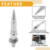 Universal Motorcycle M6 License Plate Screws Cover 82mm Silver Tone 4 Pcs
