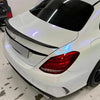 Benz W205 C300 C63 C43 AMG 2015-21 Dry Carbon Fiber Rear Trunk Spoiler Wing