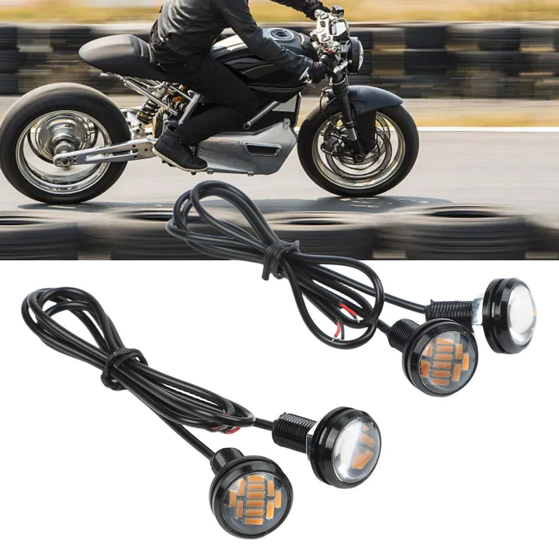 DRL Daytime Running Safety Ice Blue Blue Yellow 4pcs 12V LED Car Lights