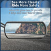 Motorcycles M8/M10 Side Rear View Mirrors Black Aluminum Alloy