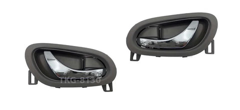 Nissan Navara NP300 D23 Inner Door Handles 2 x Gray Chrome (2015-2023)