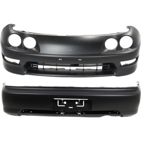 Front & Rear Bumper Cover Set For 1998-2001 Acura Integra