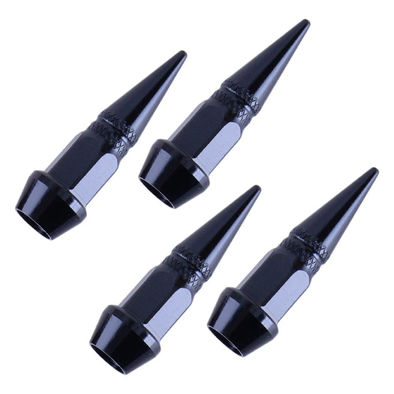 Universal Cars Black Spike Wheel Valve Stem Caps