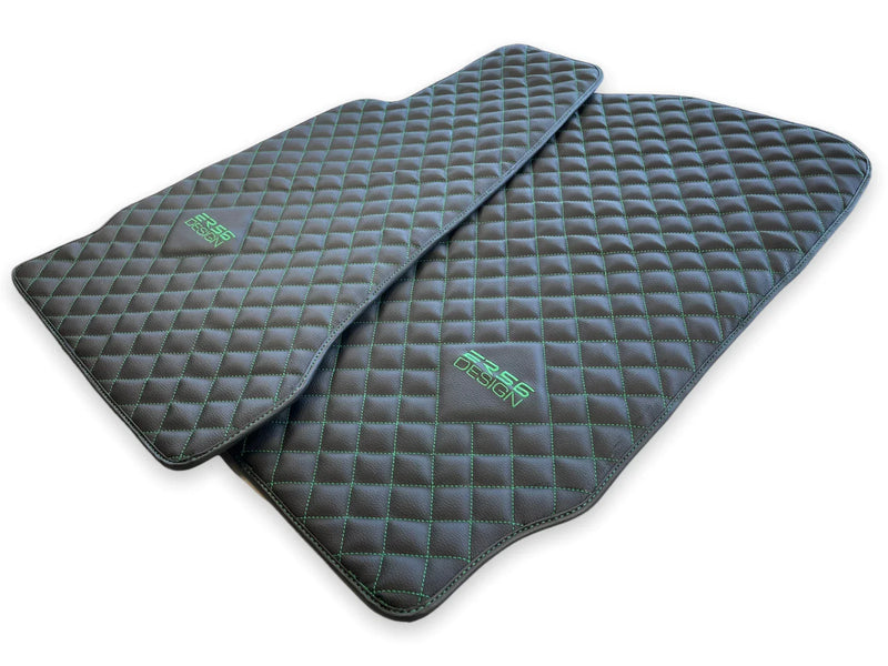 Aston Martin DB9 Black Carpets Leather Floor Mats (2004-2016)