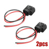 H16 Fog Light 2 x Durable Wire Pigtail Female Connector Plugs