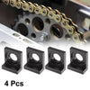 Motorcycle 4pcs 15mm Dia Hole Chain Adjuster Block Tensioners