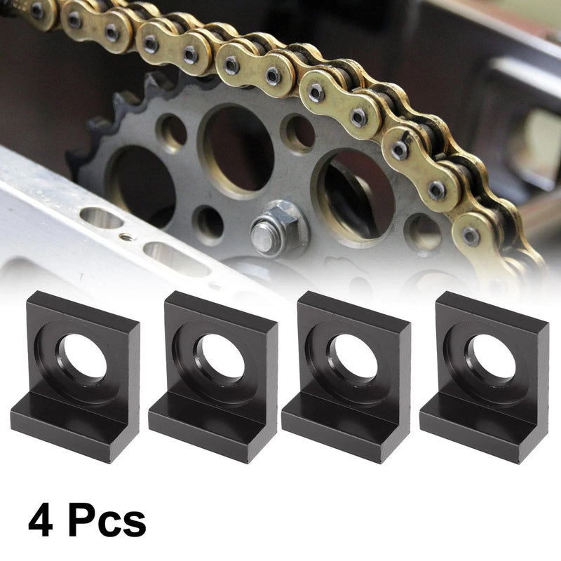 Motorcycle 4pcs 15mm Dia Hole Chain Adjuster Block Tensioners