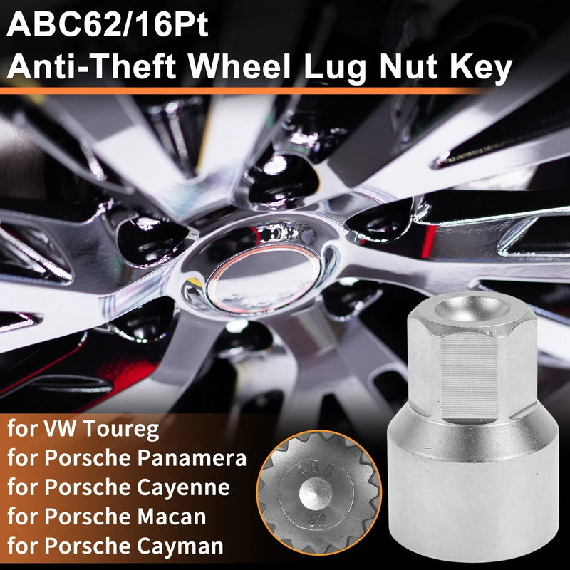 VW Touareg 16Pt Wheel Lock Lug Nut