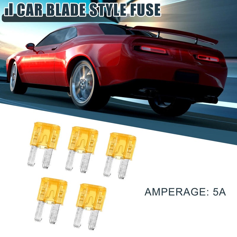 Boat, Truck, RV, Camper, Motorcycle Orange 5pcs 5A Car Mini Blade Fuses