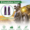 Motorcycle Purple 7/8" 22mm Hand Grips Cover Kit
