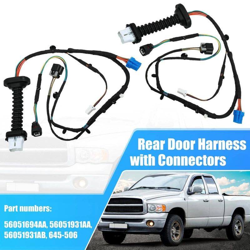 Dodge RAM 1500 2500 3500 Rear Door Harness w/ Connectors