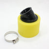 PIT PRO Quad Dirt Bike ATV 45mm Yellow Bent Angled Foam Air Filter Pod