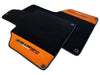 Lamborghini Gallardo (2004-2013) - Orange Alcantara Leather Black Floor Mats