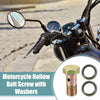 Motorcycle 2 x Hollow Bolt Screw with Washer M12x1.25 32mm
