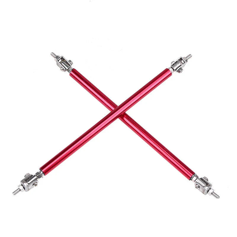 Red Adjustable 7.9"-11" Front Bumper Lip Splitter Rod