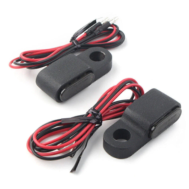 Motorcycle - Amber, Black Mini LED Turn Signal Blinker Lights