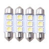 Dome Map License Plate Bulbs - Universal Fit 4pc Car Interior LED Light