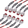 Car Dash Panel Light Bulbs 10x Red 8mm LED Indicator Lamps
