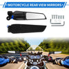 Make Model M8/M10 Rear View Mirrors Polygonal Handlebar Black Blue