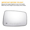 Dodge Ram 1500 Left Right White Mirror Glass Pair w/ Back Heated