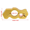 1 Set Adjustable Motorcycle Lock Anti Theft Handlebar with 2 Keys Gold Tone
